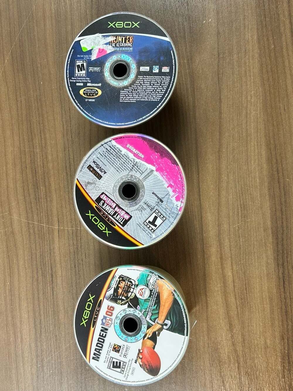 Original Xbox Lot Hunter Redeemer Tony Hawk American Wasteland Madden 06 Unteste